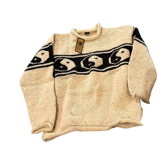 100% Tibetan Yaks Wool Yin Yang Jumper The Living Earth