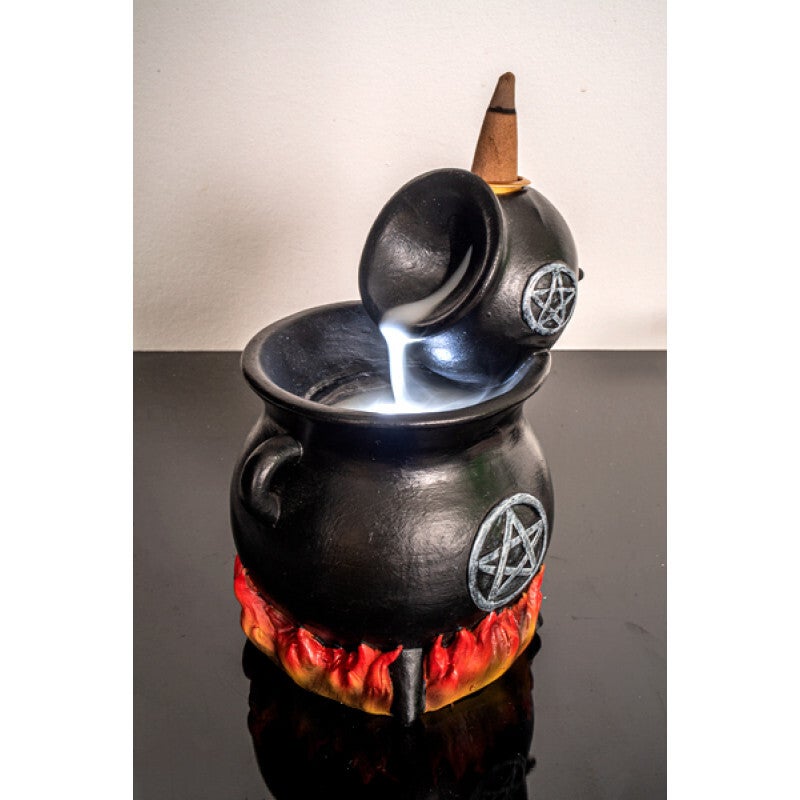 Witches' Cauldrons with LED Flames Backflow Burner The Living Earth Co.